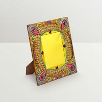 Aapno Rajasthan Beautiful Wooden Photo Frame With Delicate Clay Work