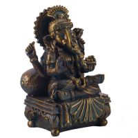 Aapno Rajasthan Charming Gold Finish Ganesha Idol Showpiece