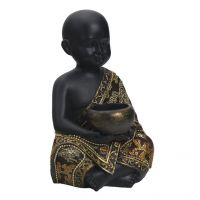 Aapno Rajasthan Cute And Charming Golden Black Child Statue Showpiece