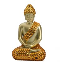 Aapno Rajasthan Deep Gold Finsih Charming Buddha Showpiece