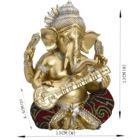 Aapno Rajasthan Elegant And Beautiful Gold Finish Ganesha Idol Showpiece