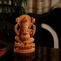 Aapno Rajasthan Finely Carved Ganesh Brown