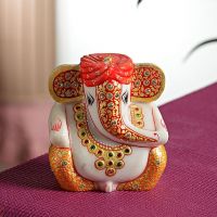 Aapno Rajasthan Gold Work Ganesh With Turban