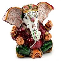 Aapno Rajasthan Hand Painted Enameled Metal Ganapati