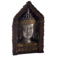 Aapno Rajasthan Mesmerizing Gold Finish Buddha Showpiece