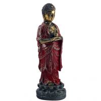 Aapno Rajasthan Red And Gold Standing Buddha Showpiece