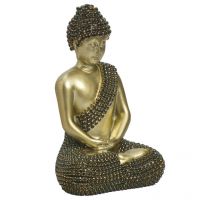 Aapno Rajasthan Shinny Gold Finish Buddha Idol Showpiece