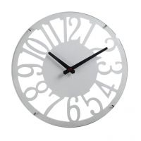 Aapno Rajasthan White Cut Design Round Numeral Wall Clock