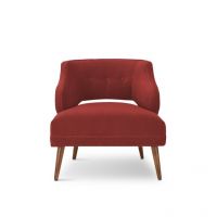 Afydecor Kileen Single Seater Sofa Red