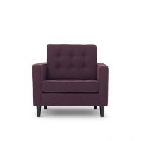 Afydecor Modern Chair With A Loose Cushioned Back And Sea Purple