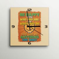ArtEdge Be Happy Quotational Wall Clock