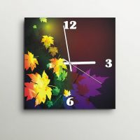 ArtEdge Colorful Maple Leaves Wall Clock