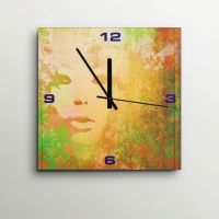 ArtEdge Grunge Girl Face Wall Clock