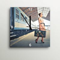 ArtEdge Lady On Station Wall Clock