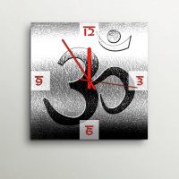 ArtEdge Silver Om Wall Clock