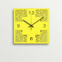 ArtEdge Yellow Rose Design Laser Cut Work Wall Clock