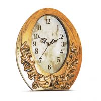 Browse House Victorian Style Antique Gold Finish Oval Wall Clock