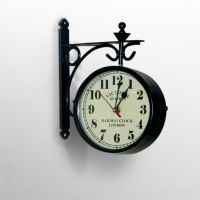 Carnations Bold 2 Sided Station Clock