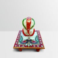 Chitra Handicraft Marble Ganesha Chowki