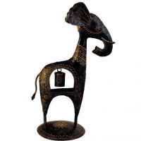 Craftghar Handcrafted Metal Elephant With Bell