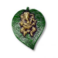 Decor Delight Ganesha On Green Leaf