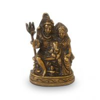 Decor Delight Shiv Parivar Statue Gold