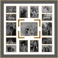 Elegant Arts And Frames 15 Pocket Collage Grey Photo Frame