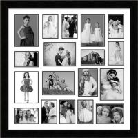 Elegant Arts And Frames 18 Pocket Collage Photo Frame Black