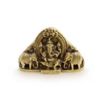 Ethnic Brass Gaja Ganesha Idol Lord Ganesha With Elephants