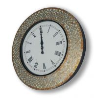 Flourish Concepts Handcrafted Peach Mosaic Wall Clock