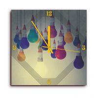 Height Of Designs Colorful Bulbs Wall Clock