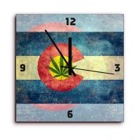 Height Of Designs Marijuana Wall Clock Multicolor