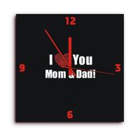 Height Of Designs Mom And Dad Wall Clock