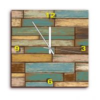 Height Of Designs Wood Blocks Wall Clock