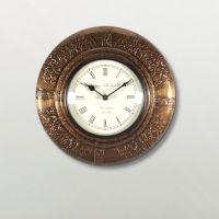 Kraftorium Traditional Decorative Brass Rajasthani Wall Clock