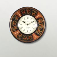 Kraftorium Traditional Rajasthani Hand Painted Wooden Wall Clock