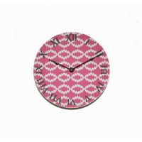 Palettino Ikat Clock Pink