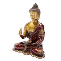Pure Divine Copper Red Debating Buddha