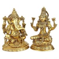Pure Divine Ganesha Luxmi With Jewelry 2 Pcs