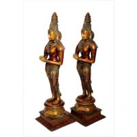 Pure Divine Lady Pair With Hands Folded Set of Two Pieces