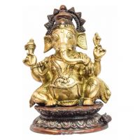 Pure Divine Lord Ganesha Golden Red