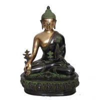 Pure Divine Meditating Buddha On Lotus Flower