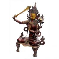 Pure Divine Sitting Goddess Tara With Sword