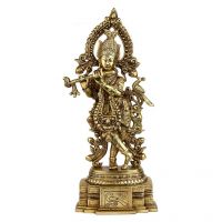 Pure Divine Standing Krishna On Base