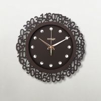 Random Jewel Numeric Chocolaty Brown Wall Clock