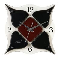 Safal Quartz Flower Wall Clock Black