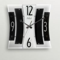 Safal Quartz Perfect Strips Wall Clock Black And White