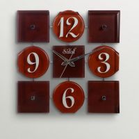 Safal Quartz Round And Square Combo Wall Clock Brown