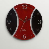 Safal Quartz Three Cut Red And Black Beauty Wall Clock