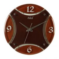 Safal Quartz Wall Clock Brown & Red